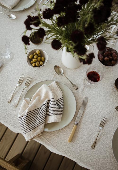 Ecru - Skaap napkin set of 2 - charcoal