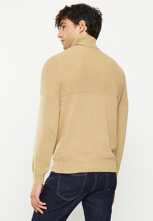 Only & Sons - Onsal life reg 7 roll knit bf - khaki