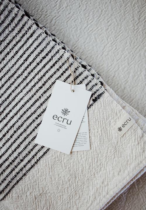 Ecru - Skaap throw - charcoal