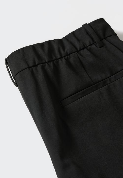 MANGO - Trousers bologna - black