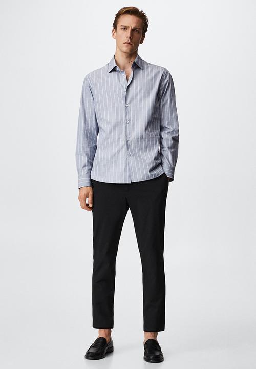 MANGO - Trousers bologna - black