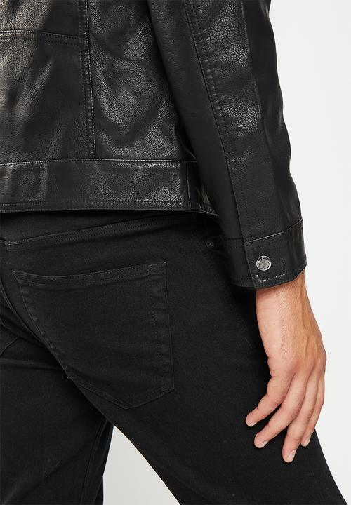 Only & Sons - Onsorlando pu jacket otw - black