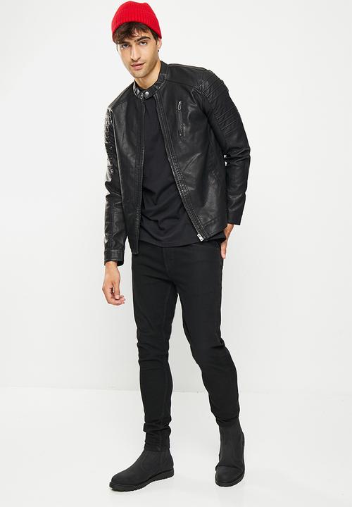 Only & Sons - Onsorlando pu jacket otw - black