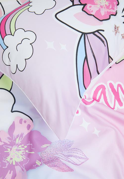 Character Group - Interactive unicorn duvet cover set - pink