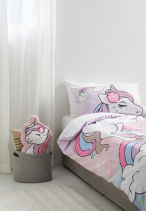 Character Group - Interactive unicorn duvet cover set - pink
