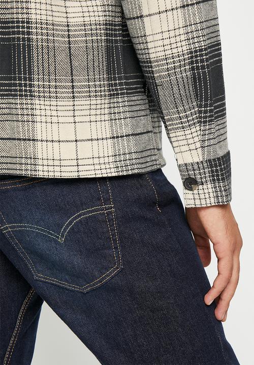 Only & Sons - Onsbaz overshirt 4pkt flannel check ls shirt - ecru