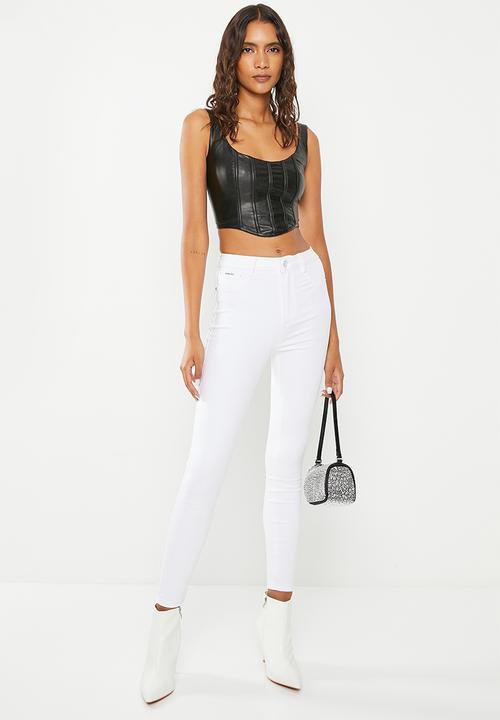 SISSY BOY - Not so basic: ryder skinny with a back pocket print - white