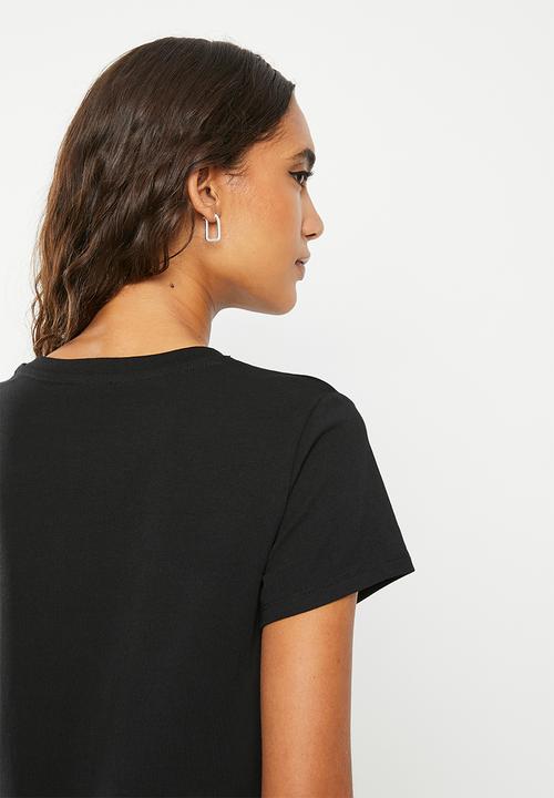 SISSY BOY - Phillipha: regular fit top with short sleeves - black
