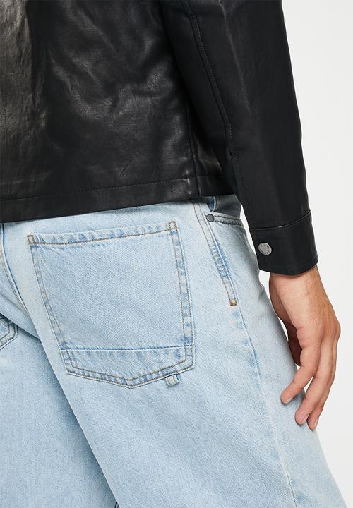 Only & Sons - Onsantonio pu hood jacket otw - black