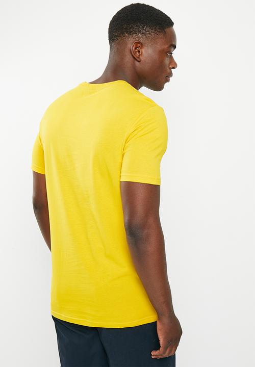 POLO - Men embossed block tee - yellow