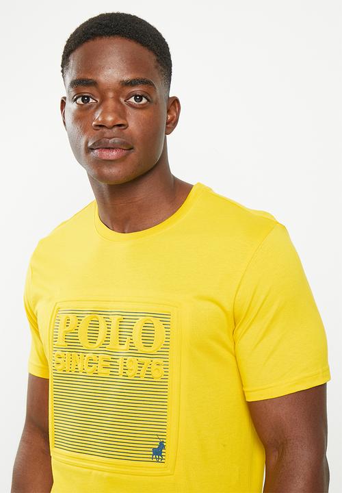 POLO - Men embossed block tee - yellow