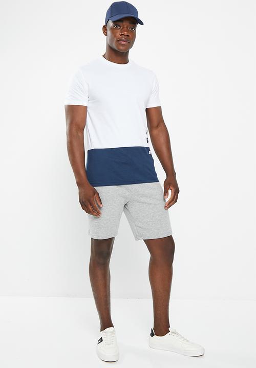 POLO - Men sport andile colourblock tee - white