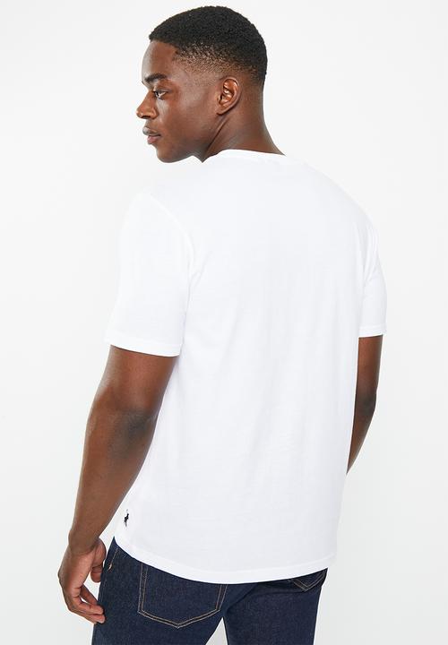 POLO - Men block logo tee - white