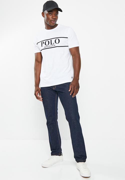 POLO - Men block logo tee - white