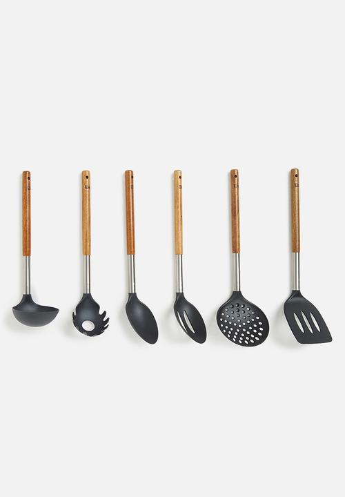 Excellent Houseware - Kitchen utensil set - black