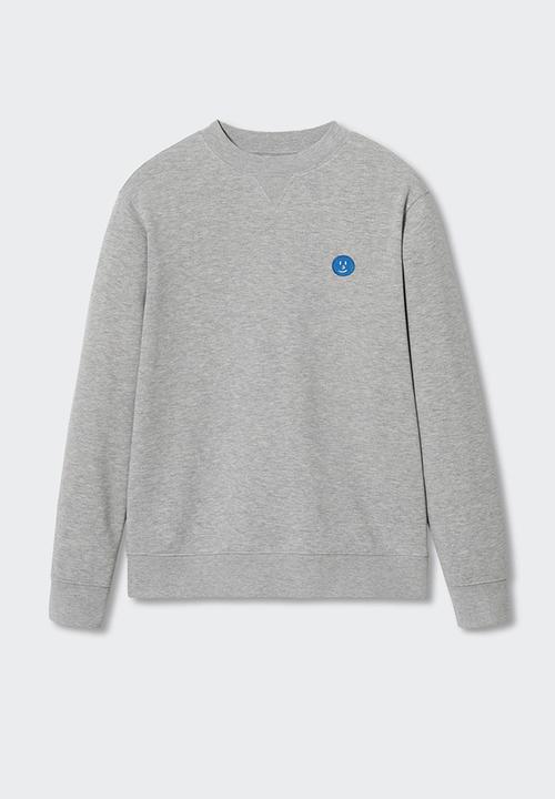 MANGO - Ferranc2 family embroidered cotton sweatshirt - grey