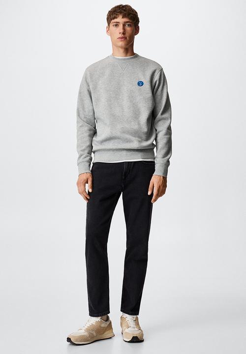 MANGO - Ferranc2 family embroidered cotton sweatshirt - grey