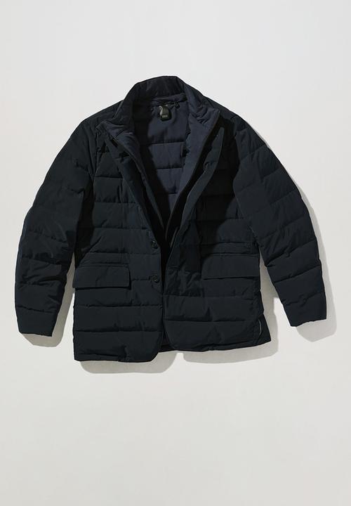 MANGO - Joe lapel quilted jacket- navy 