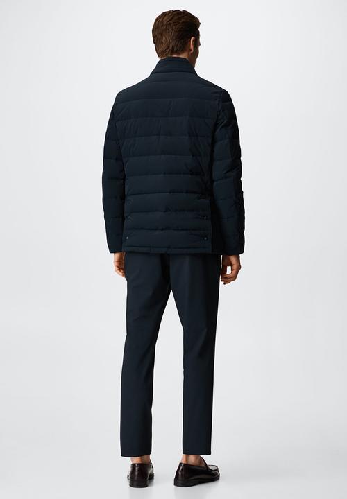 MANGO - Joe lapel quilted jacket- navy 
