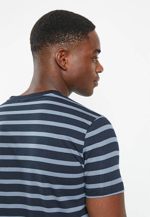 POLO - Men pjc lizwe short sleeve stripe tee - navy