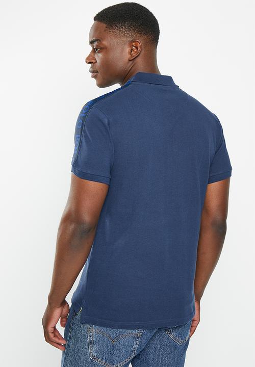 POLO - Men taped golfer - navy