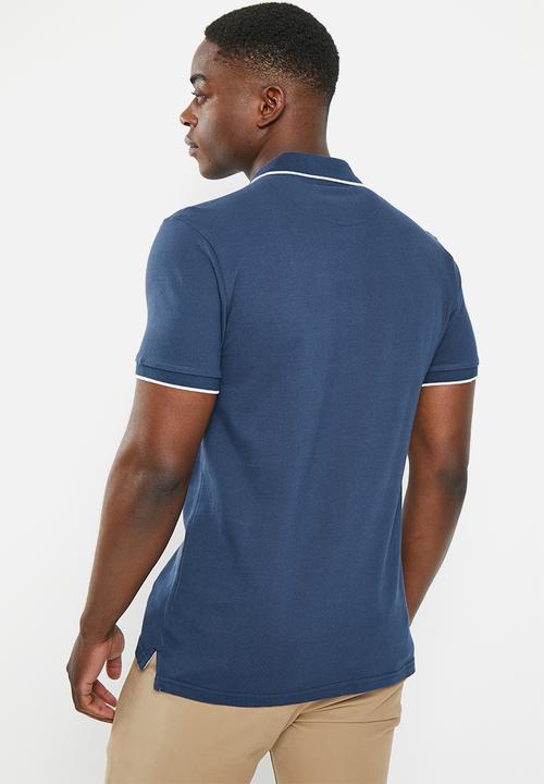 POLO - Men equestrian pique golfer - navy