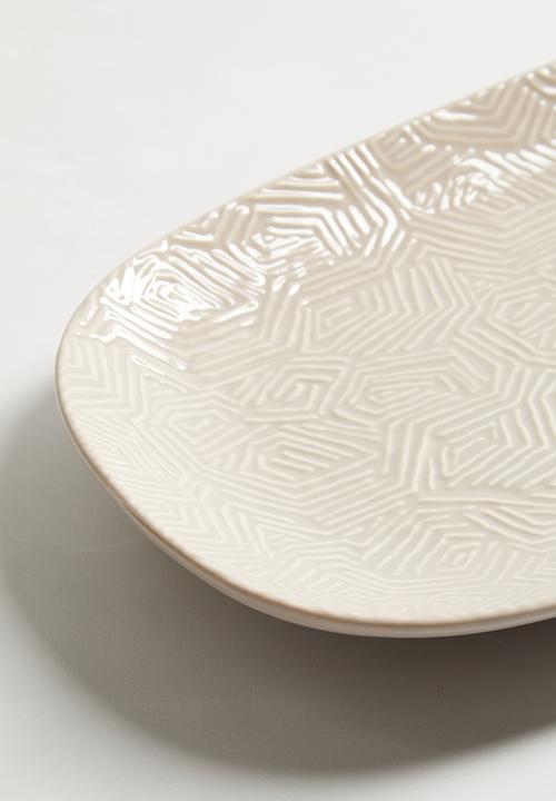 Maxwell & Williams - Dune oblong platter - taupe