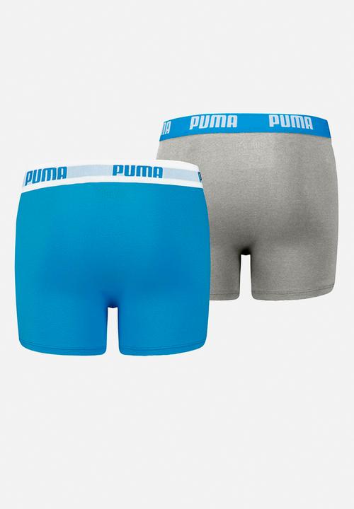 PUMA - Puma boys basic boxer 2-pack - blue & grey