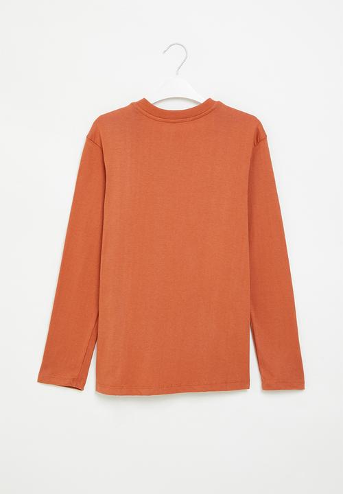 Superbalist - Boys graphic long sleeve tee - tobacco