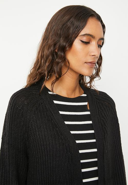 ONLY - Matilda long sleeve  long cardigan  - black