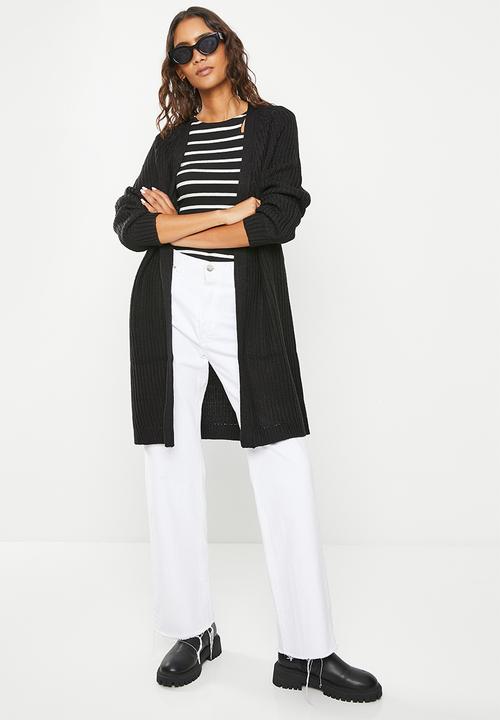 ONLY - Matilda long sleeve  long cardigan  - black