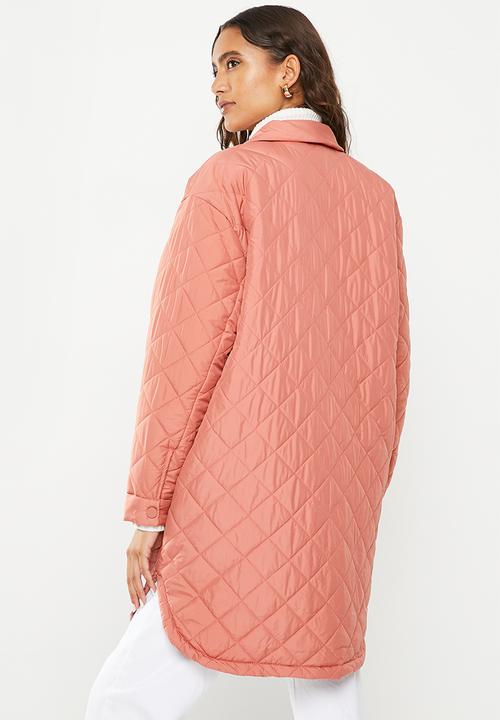 ONLY - Newtanzia long quilt shacket  - canyon rose