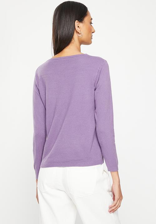 dailyfriday - V-neck jumper - purple