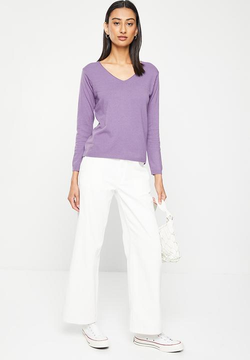 dailyfriday - V-neck jumper - purple