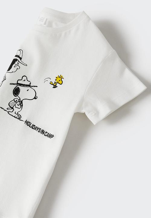 MANGO - T-shirt  campus - white
