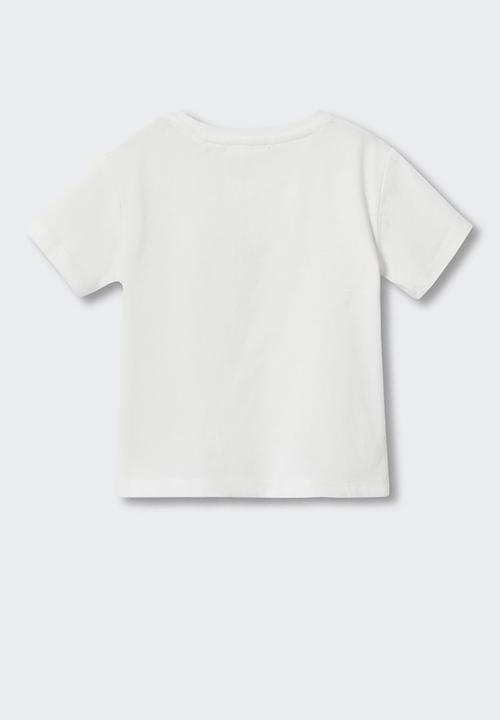 MANGO - T-shirt  campus - white