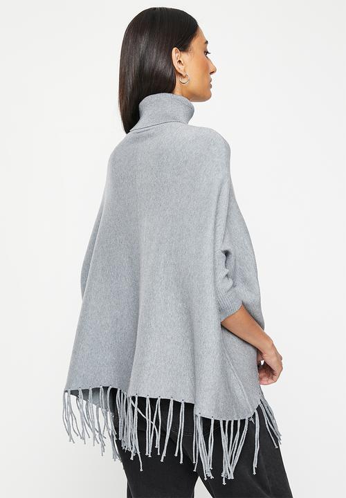 dailyfriday - High neck poncho - light grey