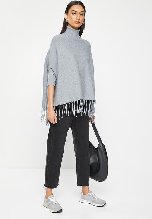 dailyfriday - High neck poncho - light grey
