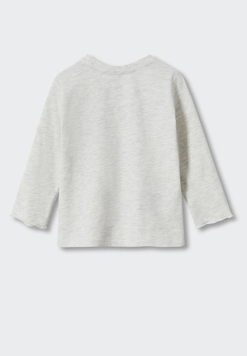 MANGO - T-shirt bunny - gray