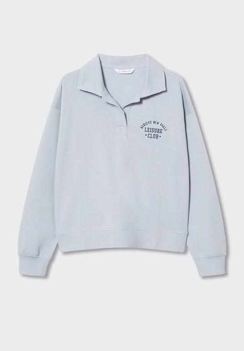 MANGO - Sweatshirt  polo - light blue