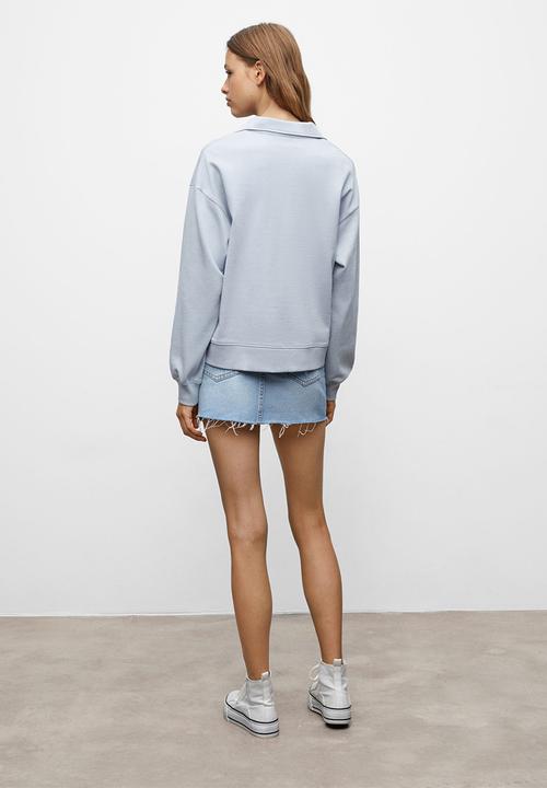 MANGO - Sweatshirt  polo - light blue