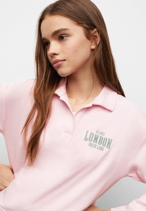 MANGO - Sweatshirt  polo - light pink