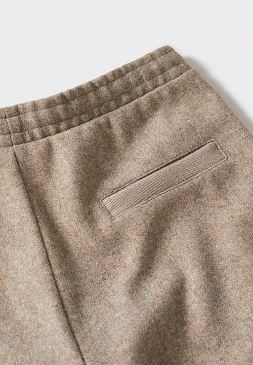 MANGO - Textured luxxe jogger - beige
