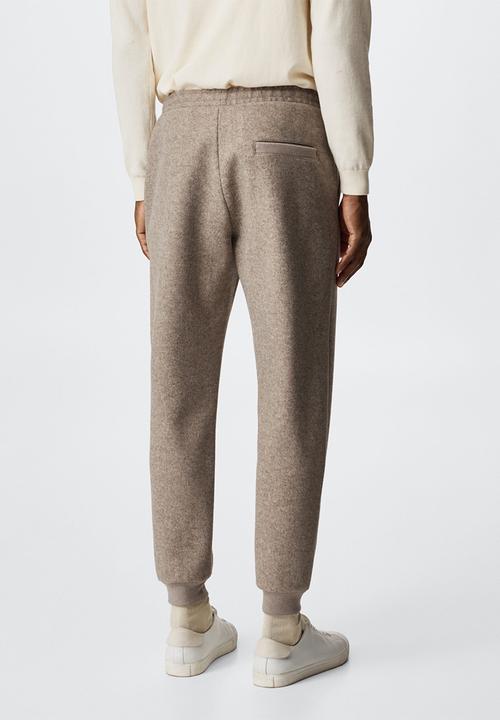 MANGO - Textured luxxe jogger - beige