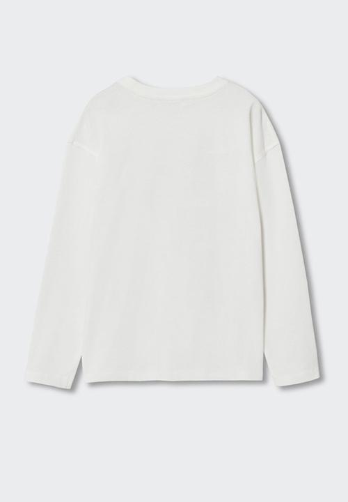 MANGO - T-shirt  city - white