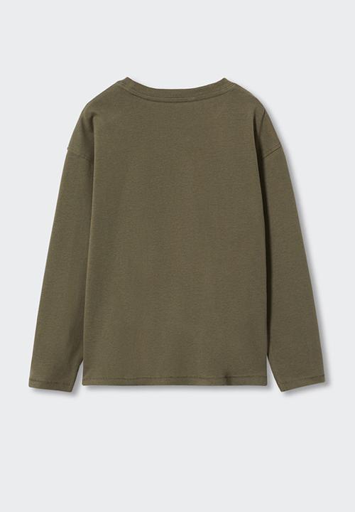 MANGO - T-shirt city - beige & khaki
