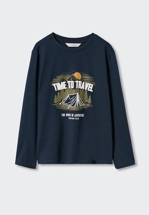 MANGO - T-shirt  hike - navy