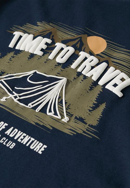 MANGO - T-shirt  hike - navy