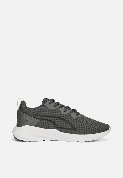 PUMA - All-day active jr - shadow gray-fizzy lime-puma black