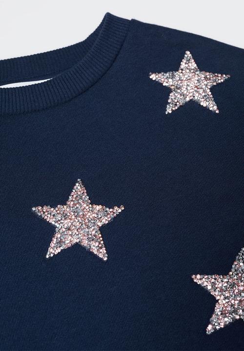 MANGO - Sweatshirt stars - navy